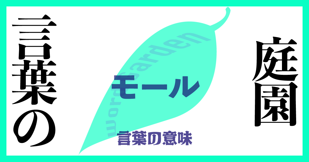 モールの意味とは？ 使い方まで徹底解説！