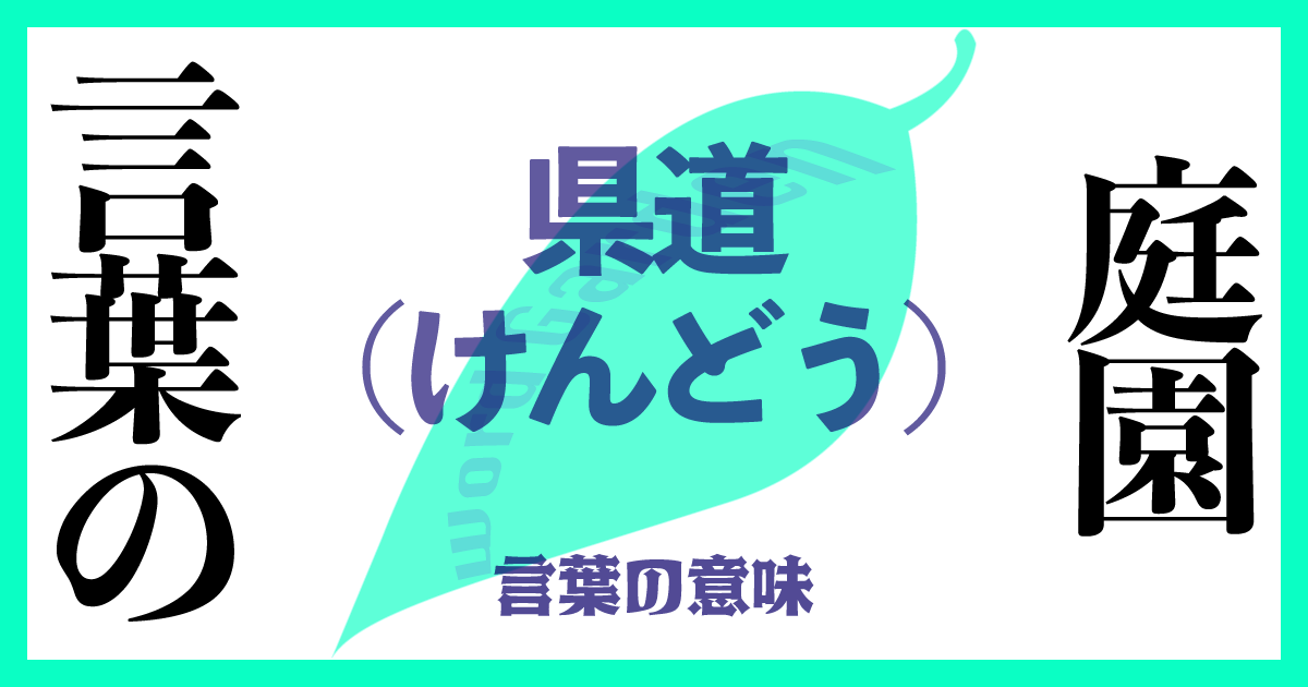 県道（けんどう）の意味とは？ 使い方まで徹底解説！
